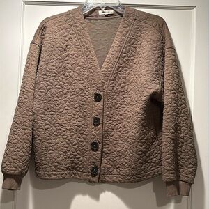 Madewell flower quilted cardigan